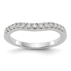14k White Gold 1/3 carat Lab Grown Diamond VS/SI+ G+ Complete Size 9 Wedding Band