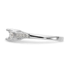 14k White Gold 1 1/5 carat Lab Grown Diamond VS/SI+ G+ Complete Size 9 Three Stone Engagement Ring