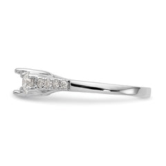 14k White Gold 1 1/5 carat Lab Grown Diamond VS/SI+ G+ Complete Size 9 Three Stone Engagement Ring