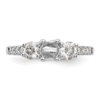 14k White Gold 1 1/5 carat Lab Grown Diamond VS/SI+ G+ Complete Size 9 Three Stone Engagement Ring