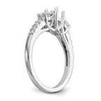 14k White Gold 1 1/5 carat Lab Grown Diamond VS/SI+ G+ Complete Size 9 Three Stone Engagement Ring