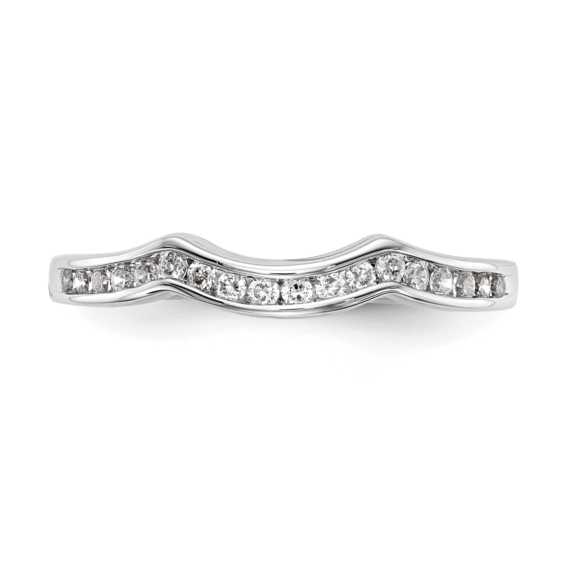 14k White Gold 1/5 carat Lab Grown Diamond VS/SI+ G+ Complete Wedding Band