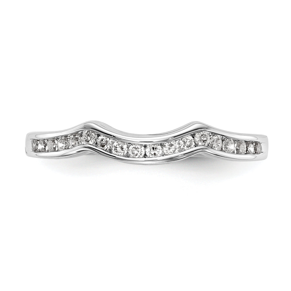 14k White Gold 1/5 carat Lab Grown Diamond VS/SI+ G+ Complete Wedding Band