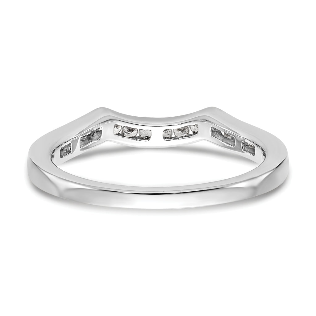 14k White Gold 1/5 carat Lab Grown Diamond VS/SI+ G+ Complete Wedding Band