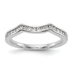 14k White Gold 1/5 carat Lab Grown Diamond VS/SI+ G+ Complete Wedding Band