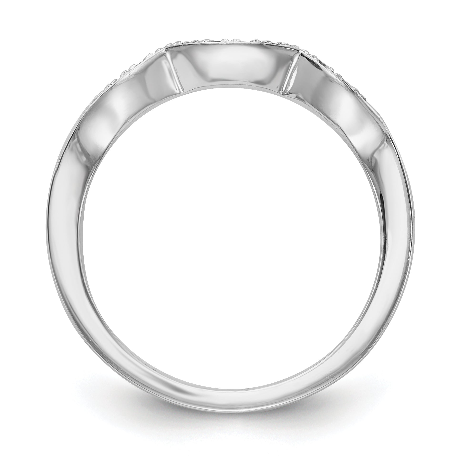 14k White Gold 1/8 carat Lab Grown Diamond VS/SI+ G+ Complete Wedding Band Secondary image