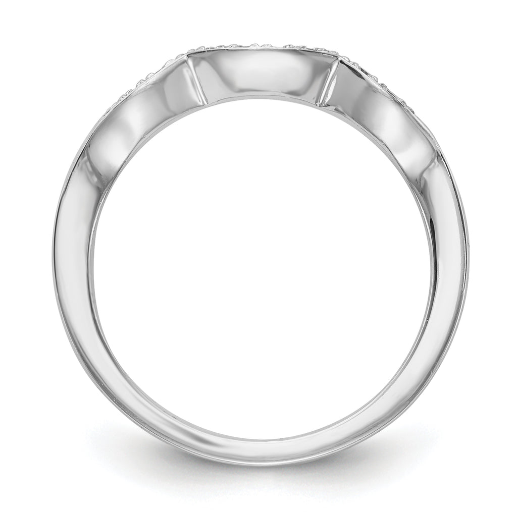 14k White Gold 1/8 carat Lab Grown Diamond VS/SI+ G+ Complete Wedding Band