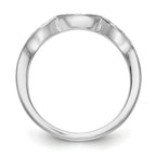 14k White Gold 1/8 carat Lab Grown Diamond VS/SI+ G+ Complete Wedding Band