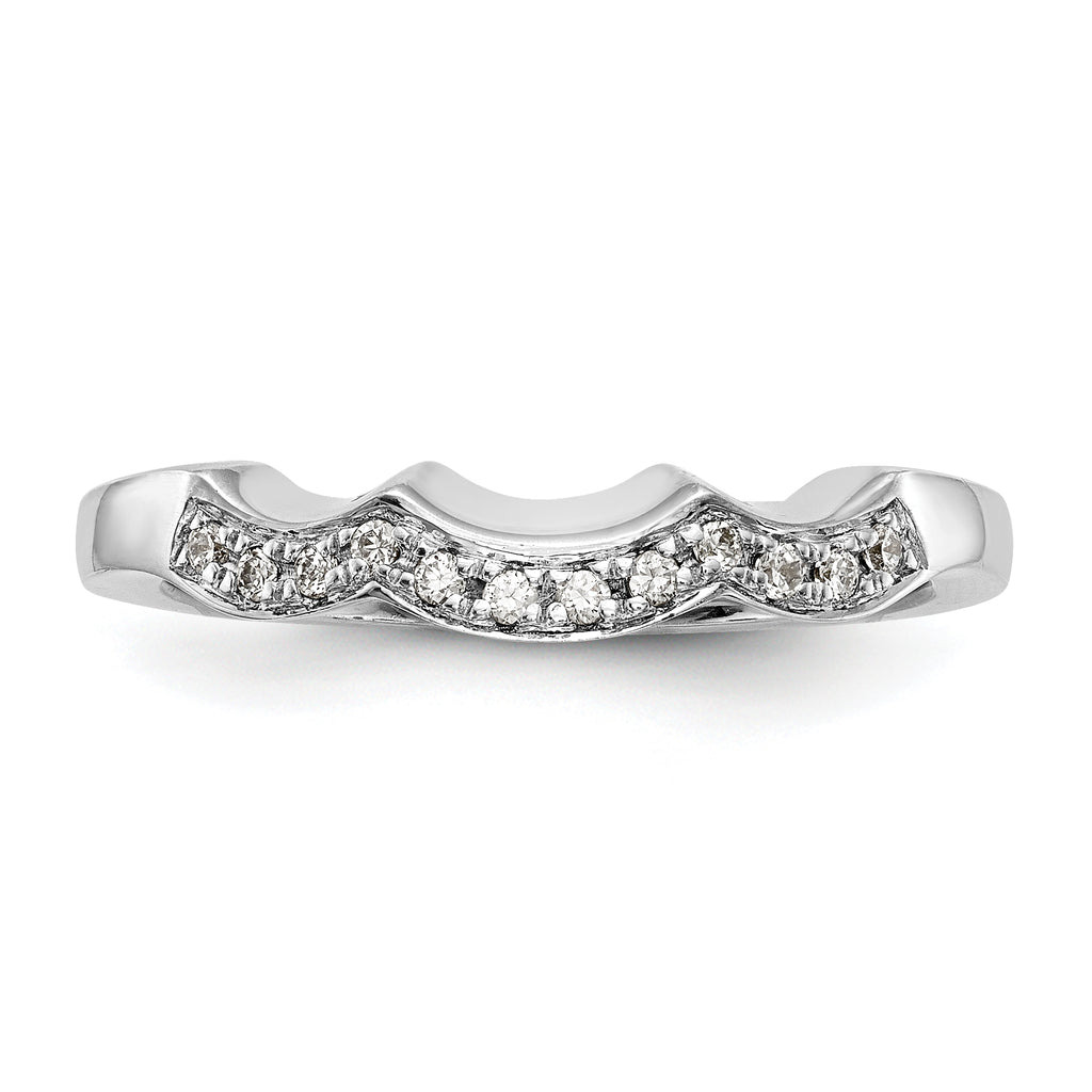 14k White Gold 1/8 carat Lab Grown Diamond VS/SI+ G+ Complete Wedding Band