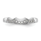 14k White Gold 1/8 carat Lab Grown Diamond VS/SI+ G+ Complete Wedding Band