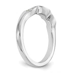 14k White Gold 1/8 carat Lab Grown Diamond VS/SI+ G+ Complete Wedding Band