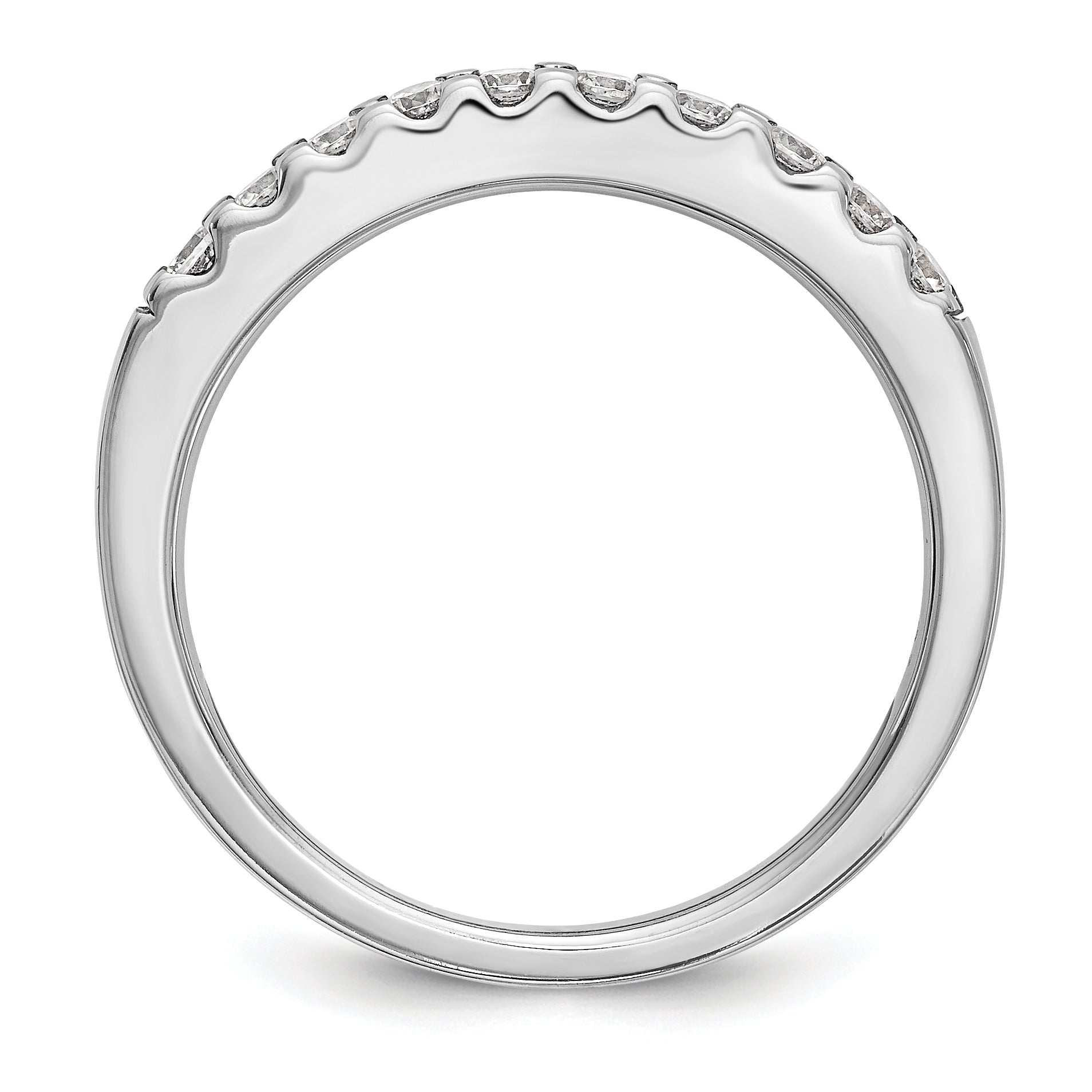 14k White Gold 1/3 carat Lab Grown Diamond VS/SI+ G+ Complete Wedding Band Secondary image