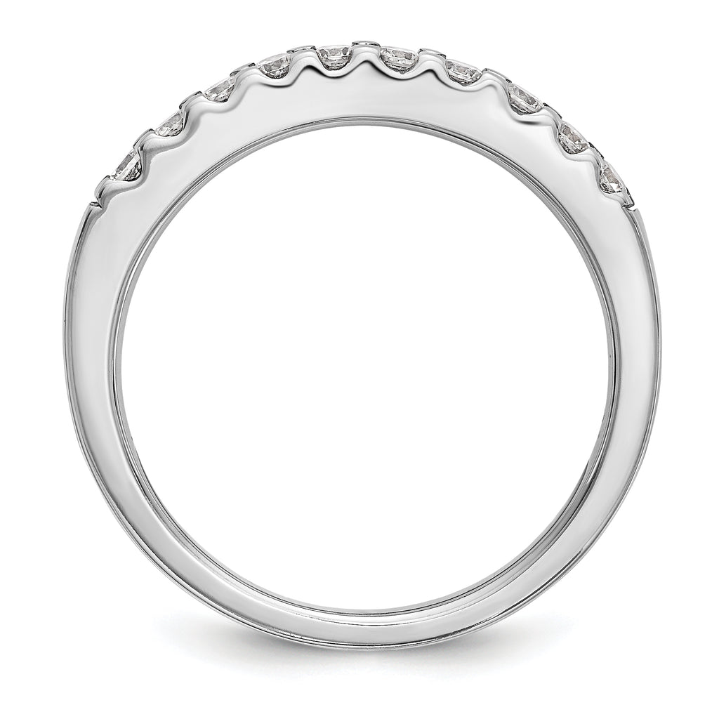 14k White Gold 1/3 carat Lab Grown Diamond VS/SI+ G+ Complete Wedding Band