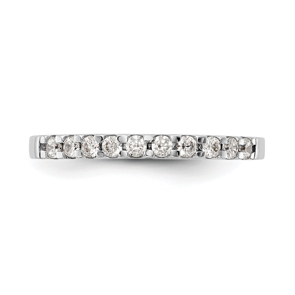 14k White Gold 1/3 carat Lab Grown Diamond VS/SI+ G+ Complete Wedding Band