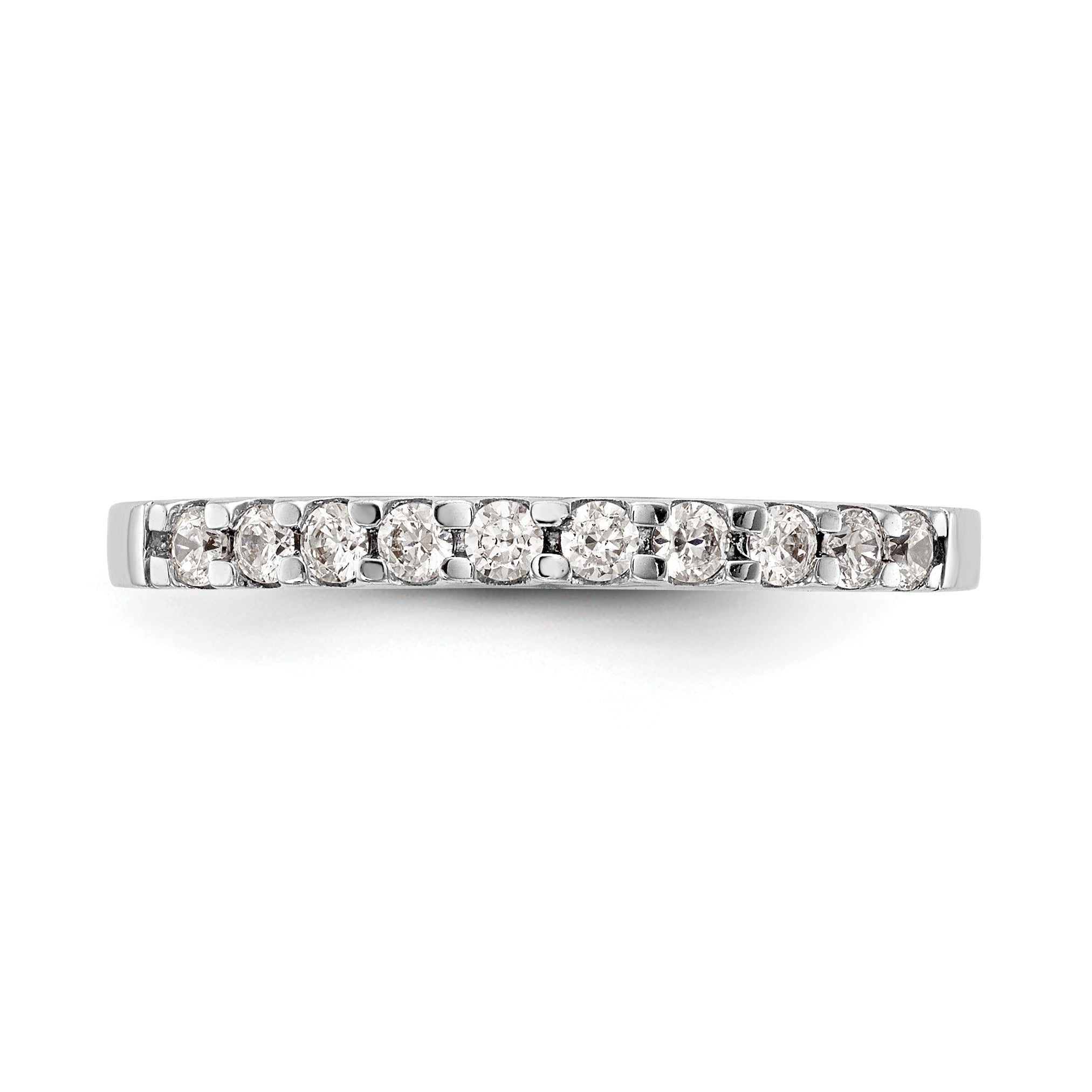 14k White Gold 1/3 carat Lab Grown Diamond VS/SI+ G+ Complete Wedding Band