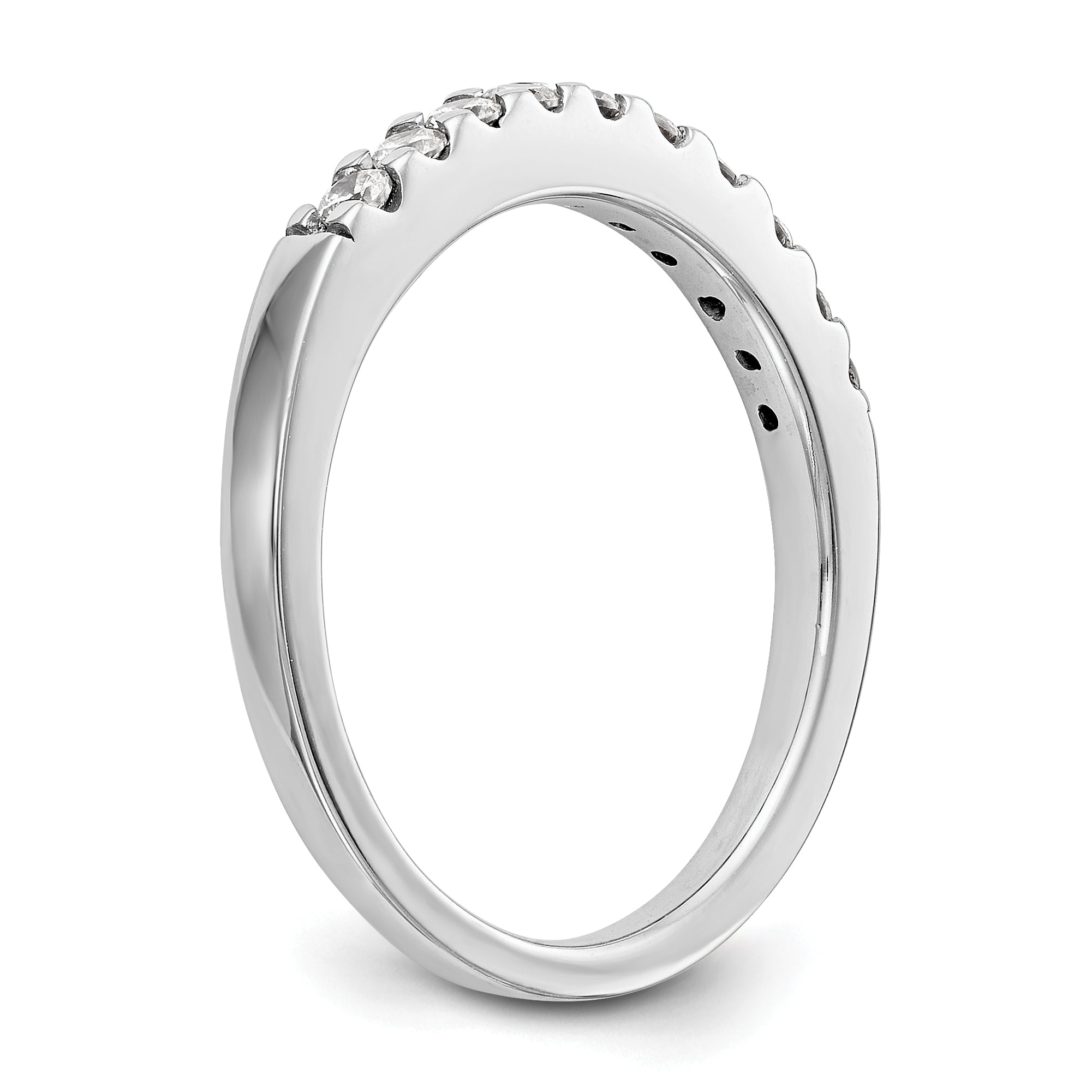 14k White Gold 1/3 carat Lab Grown Diamond VS/SI+ G+ Complete Wedding Band