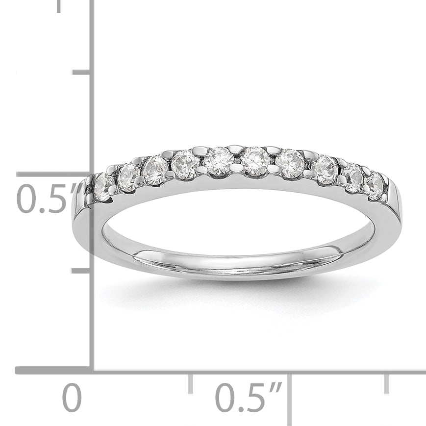 14k White Gold 1/3 carat Lab Grown Diamond VS/SI+ G+ Complete Wedding Band