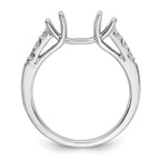 14k White Gold 1/5 carat Lab Grown Diamond VS/SI+ G+ Semi Mount Peg Set Engagement Ring