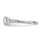 14k White Gold 1/5 carat Lab Grown Diamond VS/SI+ G+ Semi Mount Peg Set Engagement Ring