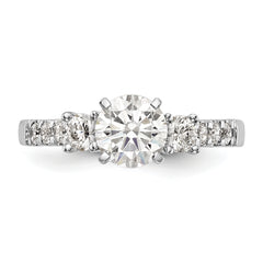 14k White Gold 1/5 carat Lab Grown Diamond VS/SI+ G+ Semi Mount Peg Set Engagement Ring
