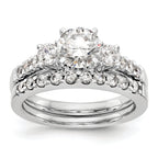 14k White Gold 1/5 carat Lab Grown Diamond VS/SI+ G+ Semi Mount Peg Set Engagement Ring