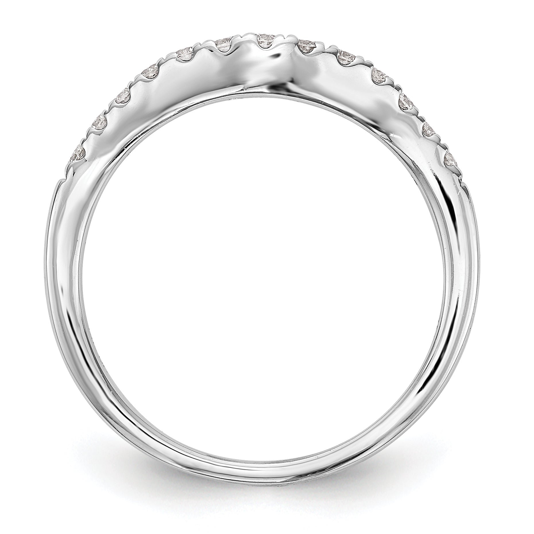 14k White Gold 1/3 carat Lab Grown Diamond VS/SI+ G+ Complete Wedding Band Secondary image