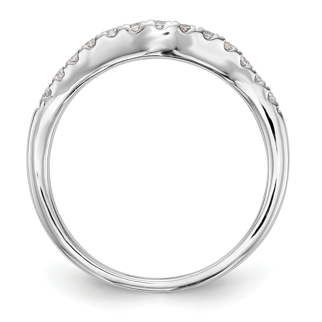 14k White Gold 1/3 carat Lab Grown Diamond VS/SI+ G+ Complete Wedding Band