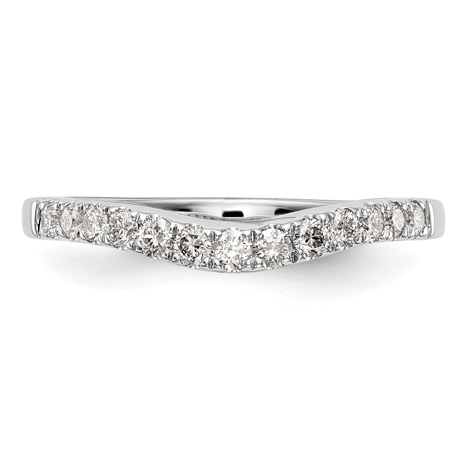 14k White Gold 1/3 carat Lab Grown Diamond VS/SI+ G+ Complete Wedding Band