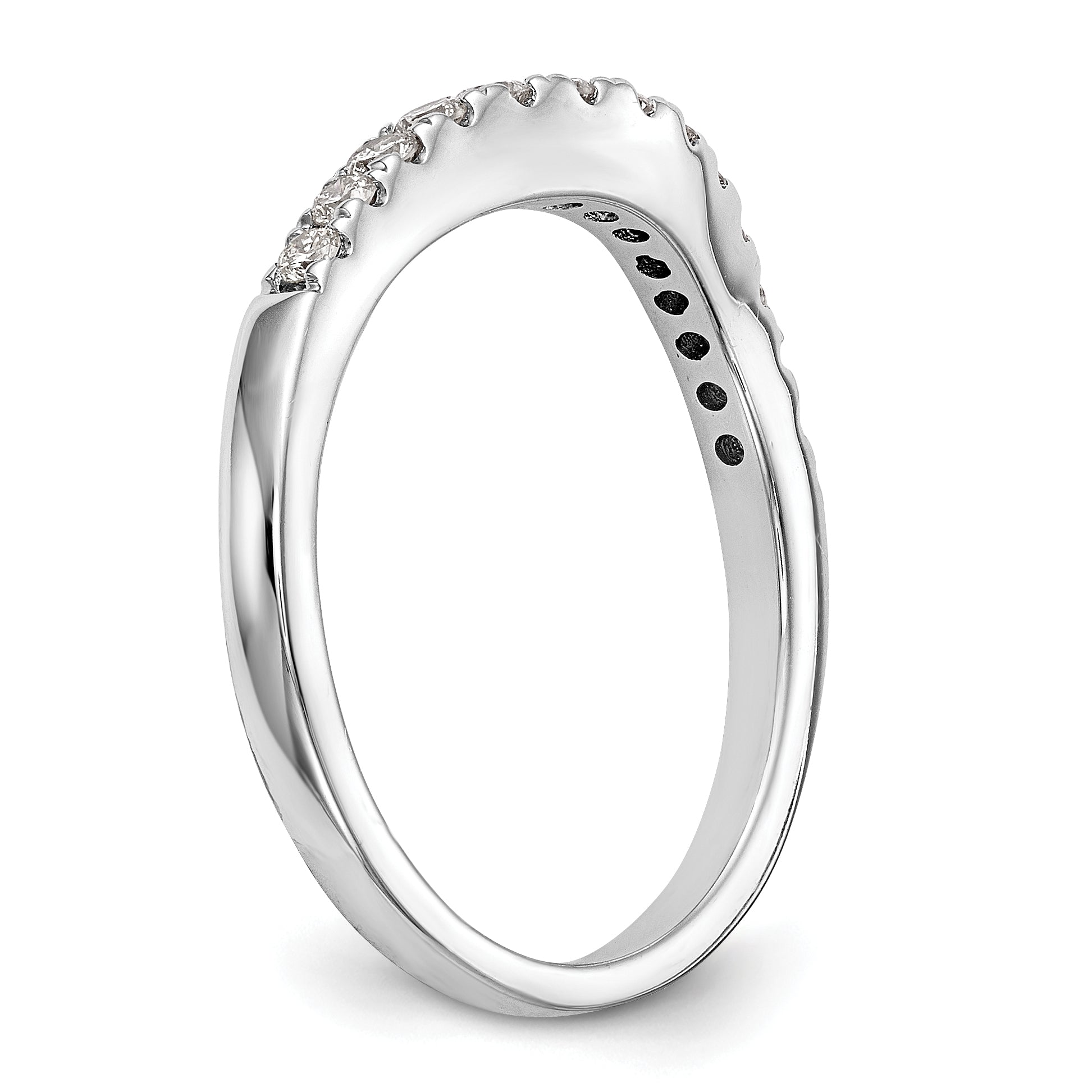14k White Gold 1/3 carat Lab Grown Diamond VS/SI+ G+ Complete Wedding Band