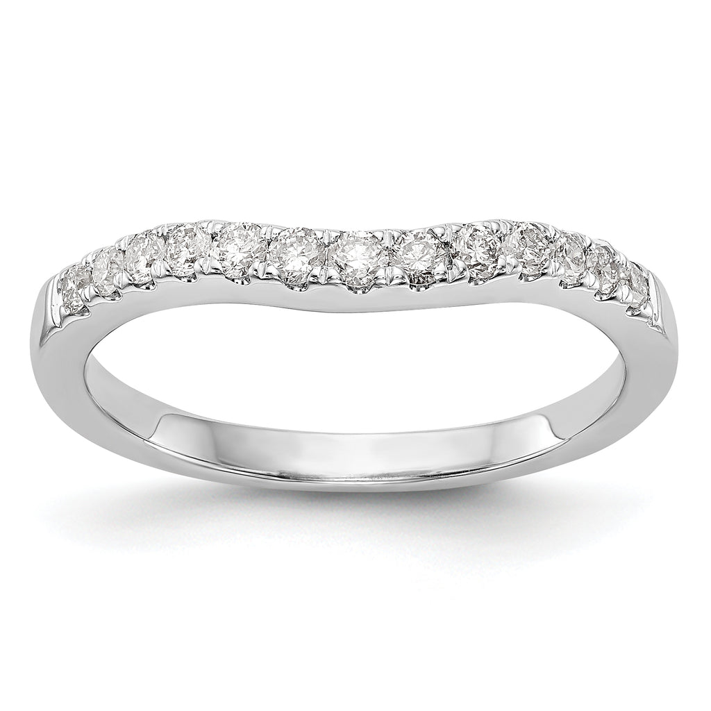 14k White Gold 1/3 carat Lab Grown Diamond VS/SI+ G+ Complete Wedding Band