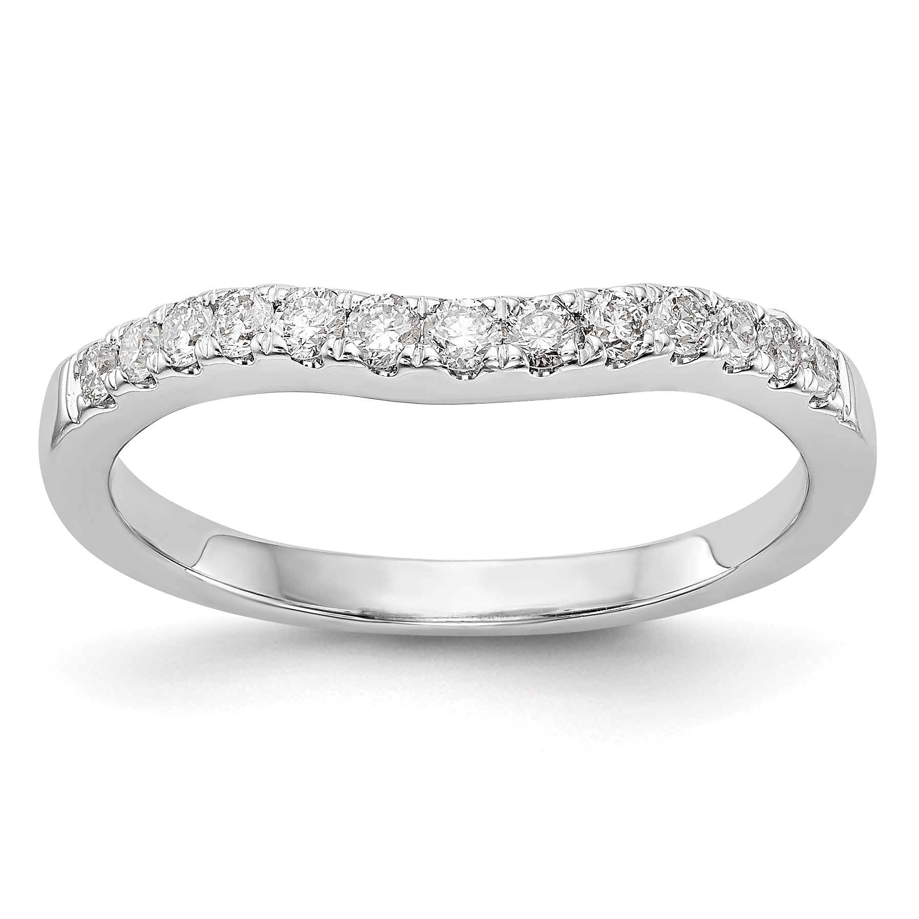 14k White Gold 1/3 carat Lab Grown Diamond VS/SI+ G+ Complete Wedding Band