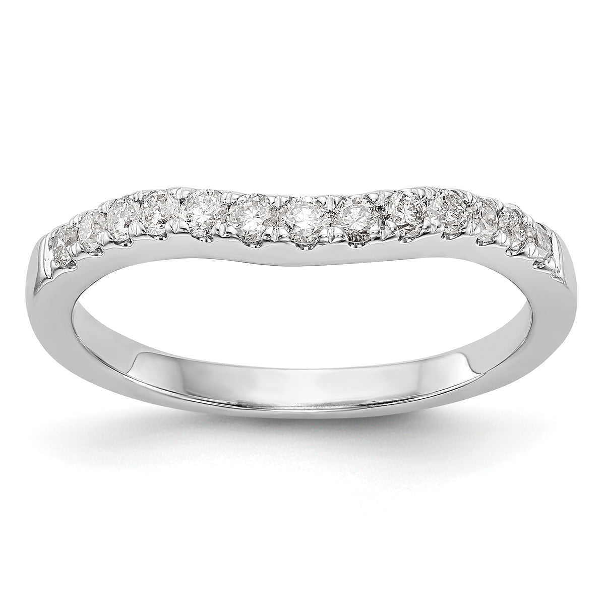 14k White Gold 1/3 carat Lab Grown Diamond VS/SI+ G+ Complete Wedding Band