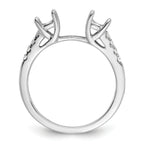 14k White Gold 1/6 carat Lab Grown Diamond VS/SI+ G+ Semi Mount Peg Set Engagement Ring