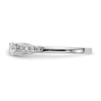 14k White Gold 1/6 carat Lab Grown Diamond VS/SI+ G+ Semi Mount Peg Set Engagement Ring
