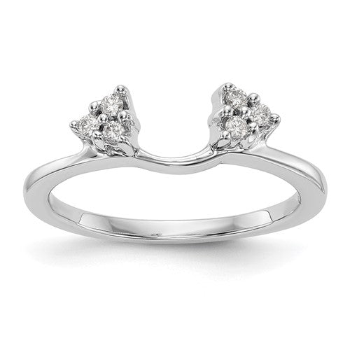 Lab-Grown Diamond Ring Wrap in 14K White Gold (1/6 ct. tw.), Size 7 - Sophia Jewelers