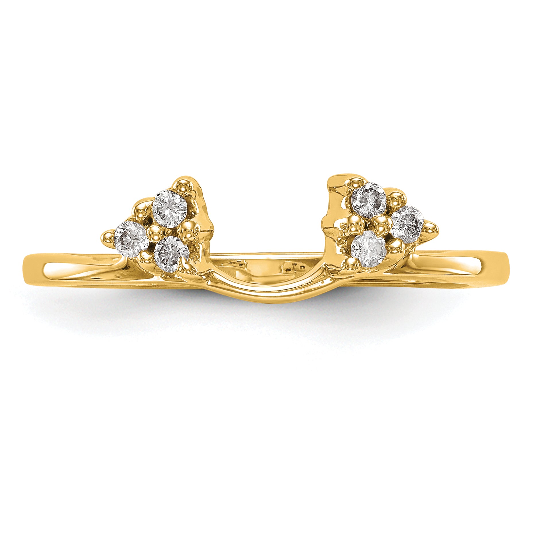 14k 1/8 carat Lab Grown Diamond VS/SI+ G+ Complete Ring Wrap