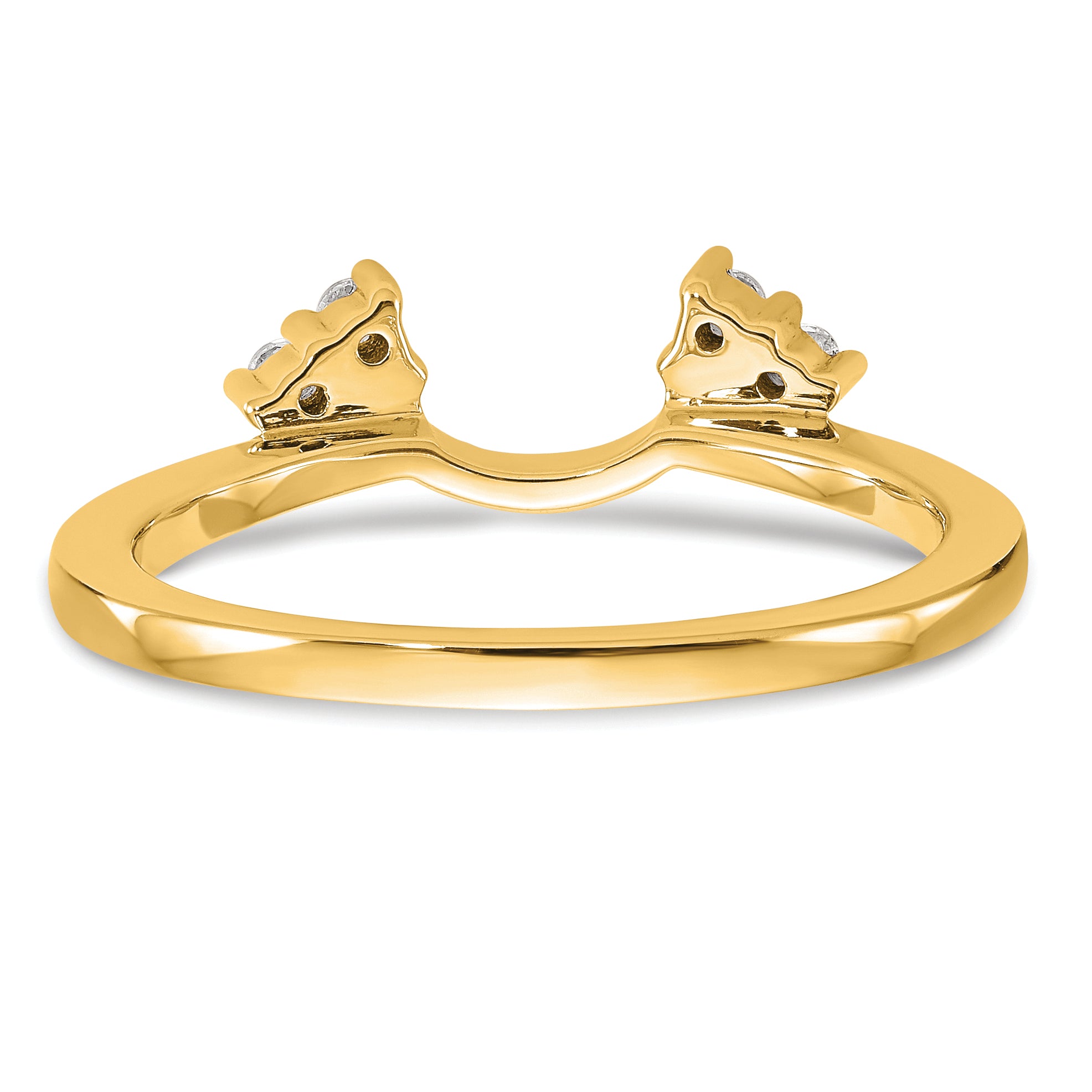 14k 1/8 carat Lab Grown Diamond VS/SI+ G+ Complete Ring Wrap