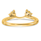 14k 1/8 carat Lab Grown Diamond VS/SI+ G+ Complete Ring Wrap