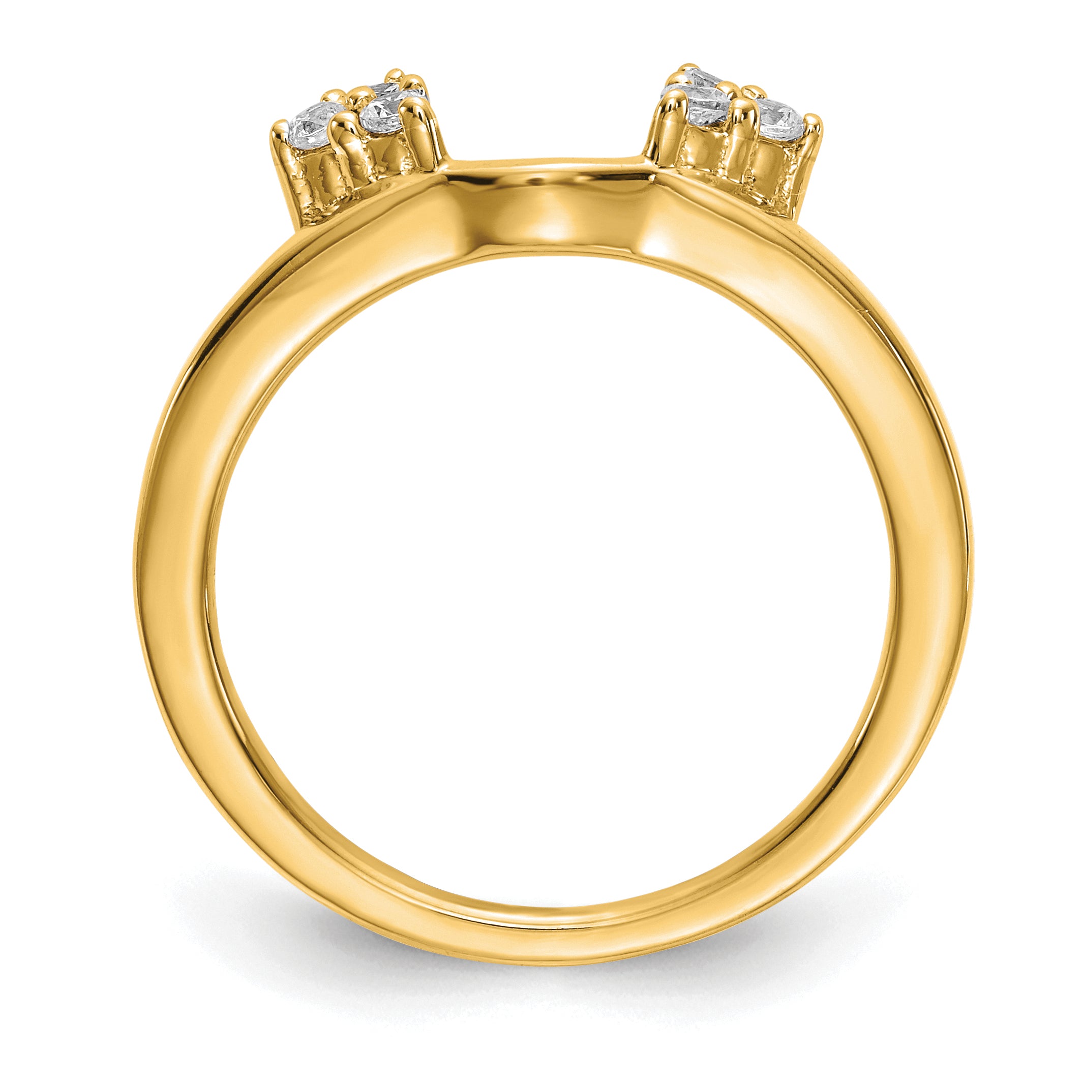 14k 1/6 carat Lab Grown Diamond VS/SI+ G+ Complete Ring Wrap Secondary image