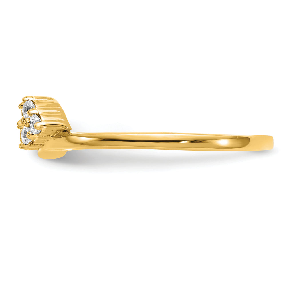 14k 1/6 carat Lab Grown Diamond VS/SI+ G+ Complete Ring Wrap