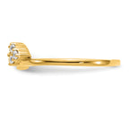 14k 1/6 carat Lab Grown Diamond VS/SI+ G+ Complete Ring Wrap