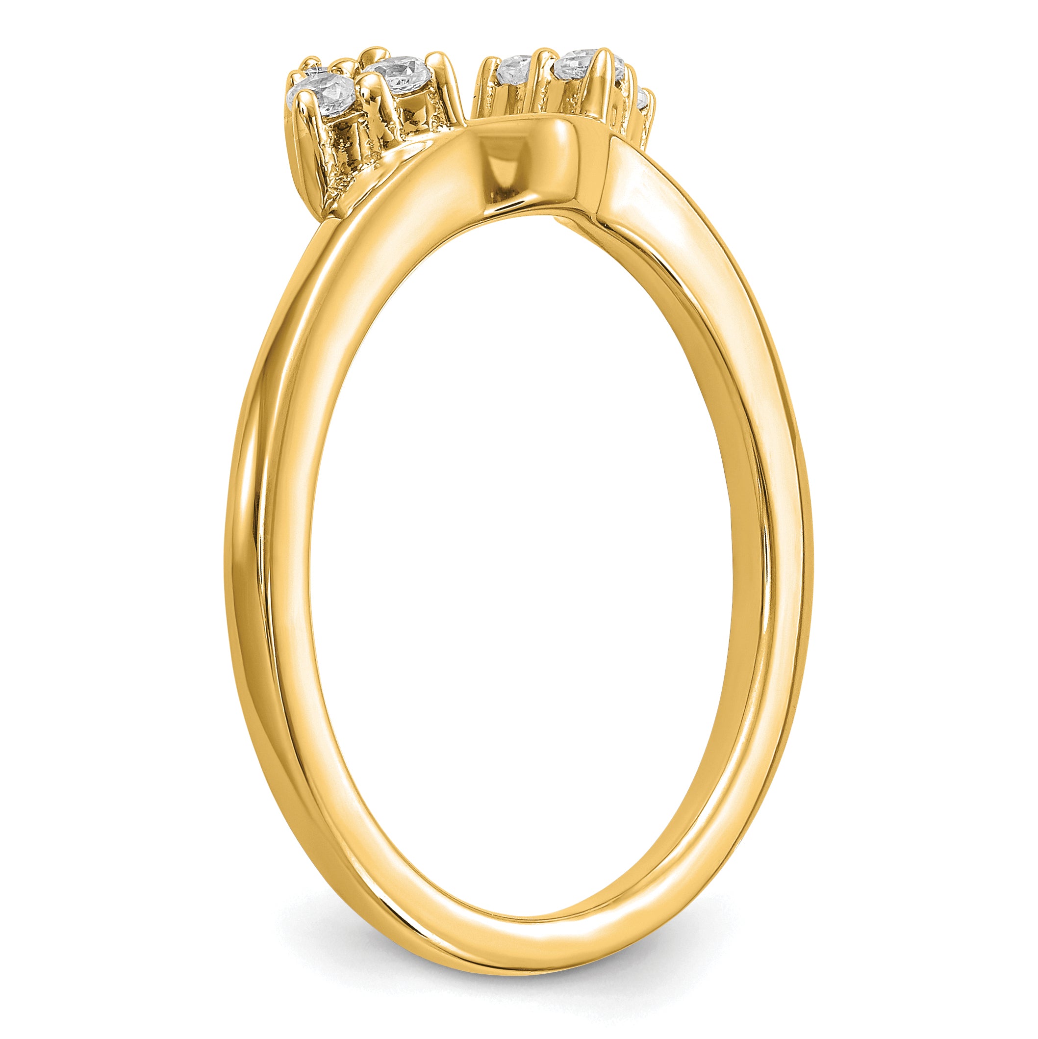 14k 1/6 carat Lab Grown Diamond VS/SI+ G+ Complete Ring Wrap