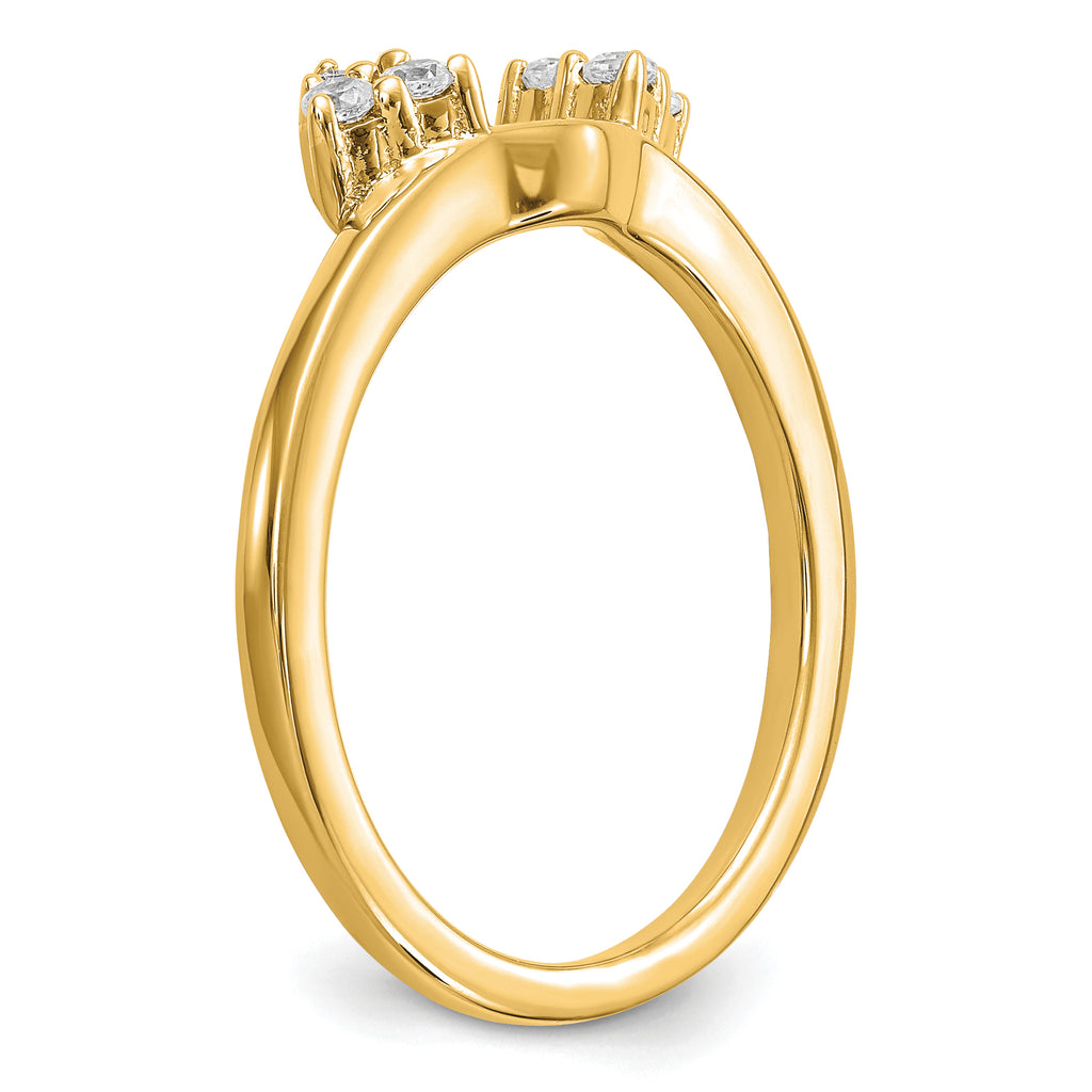 14k 1/6 carat Lab Grown Diamond VS/SI+ G+ Complete Ring Wrap