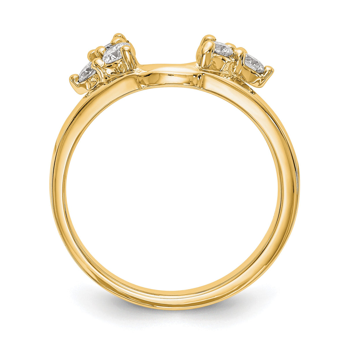 Lab-Grown Diamond Ring Wrap in 14K Yellow Gold, 1.7mm (3/8 ct. tw.), Size 7 - Sophia Jewelers