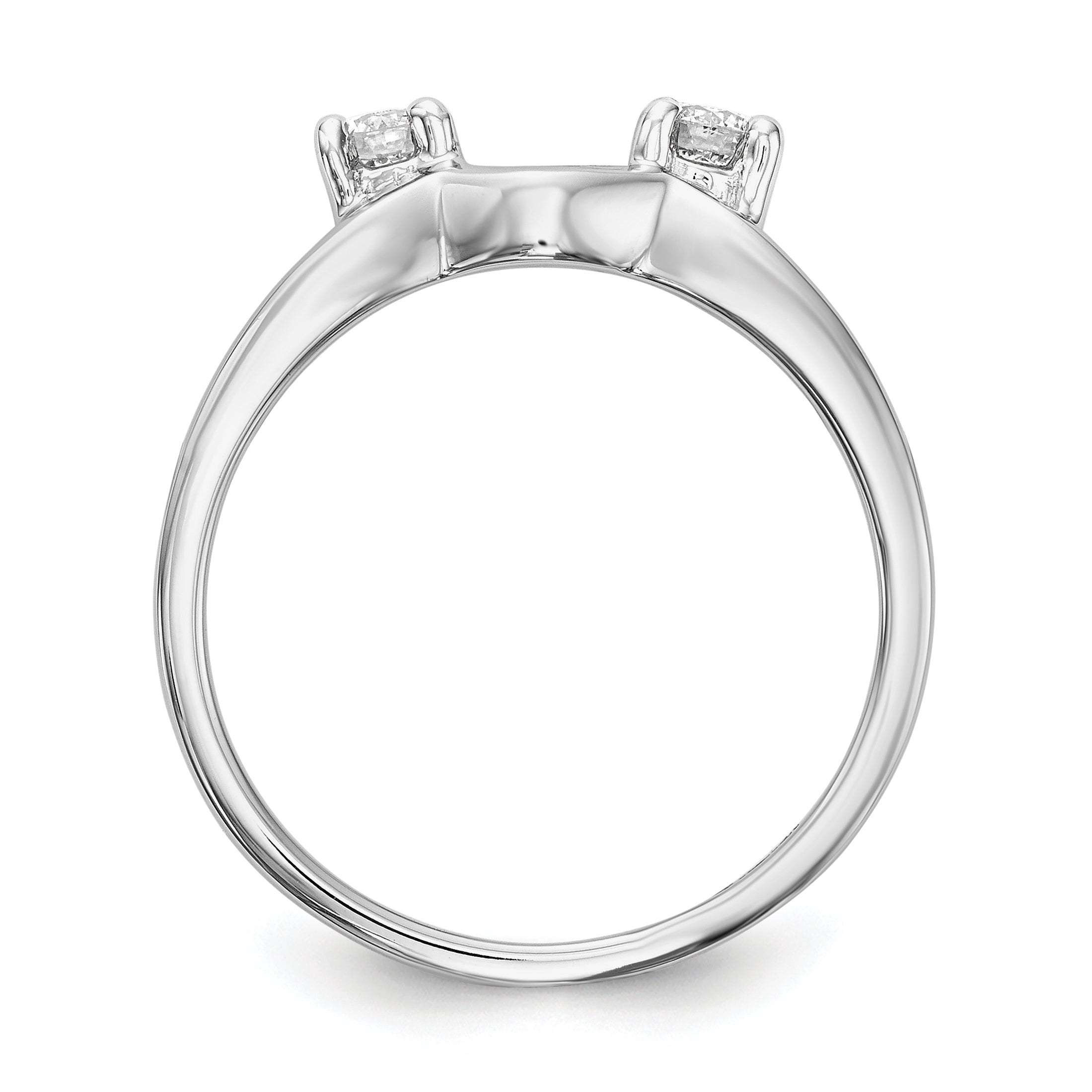 14k White Gold 1/4 carat Lab Grown Diamond VS/SI+ G+ Complete Ring Wrap