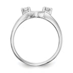 14k White Gold 1/4 carat Lab Grown Diamond VS/SI+ G+ Complete Ring Wrap