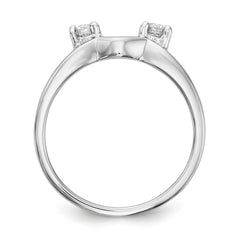 14k White Gold 1/4 carat Lab Grown Diamond VS/SI+ G+ Complete Ring Wrap