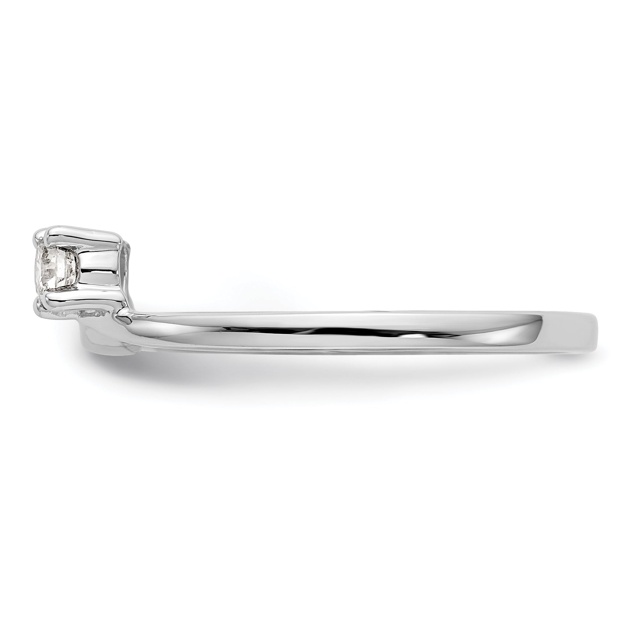 14k White Gold 1/4 carat Lab Grown Diamond VS/SI+ G+ Complete Ring Wrap