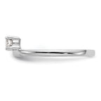 14k White Gold 1/4 carat Lab Grown Diamond VS/SI+ G+ Complete Ring Wrap