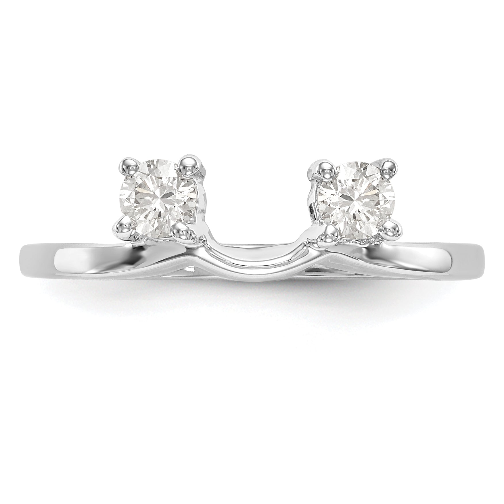 14k White Gold 1/4 carat Lab Grown Diamond VS/SI+ G+ Complete Ring Wrap